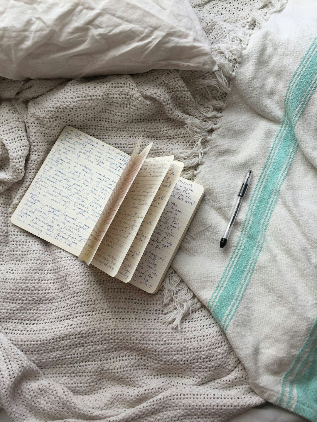 person journaling habits